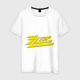 Мужская футболка хлопок с принтом ZZTOP в Кировске, 100% хлопок | прямой крой, круглый вырез горловины, длина до линии бедер, слегка спущенное плечо. | американский рок | логотип zztop | музыка | юлюз рок