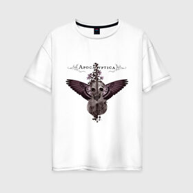 Женская футболка хлопок Oversize с принтом Apocalyptica2 в Кировске, 100% хлопок | свободный крой, круглый ворот, спущенный рукав, длина до линии бедер
 | apocalyptica | punk | rock | апокалиптика | панк | рок | рок музыка