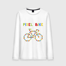 Мужской лонгслив хлопок с принтом Pixel Bike in color в Кировске, 100% хлопок |  | Тематика изображения на принте: 