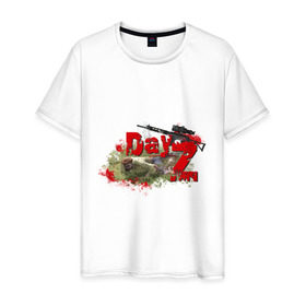 Мужская футболка хлопок с принтом DayZ зомби в Кировске, 100% хлопок | прямой крой, круглый вырез горловины, длина до линии бедер, слегка спущенное плечо. | зомби