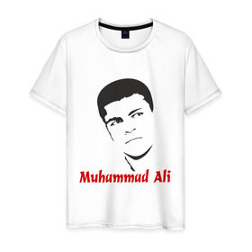 Мужская футболка хлопок с принтом Muhammad Ali (2) в Кировске, 100% хлопок | прямой крой, круглый вырез горловины, длина до линии бедер, слегка спущенное плечо. | Тематика изображения на принте: мухаммед али