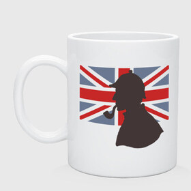 Кружка с принтом Англия британский флаг в Кировске, керамика | объем — 330 мл, диаметр — 80 мм. Принт наносится на бока кружки, можно сделать два разных изображения | лондон