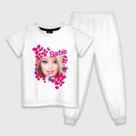 Детская пижама хлопок с принтом Барби красавица в Кировске, 100% хлопок |  брюки и футболка прямого кроя, без карманов, на брюках мягкая резинка на поясе и по низу штанин
 | 90 | 90 е | barbie | барби | ностальгия