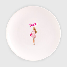 Тарелка 3D с принтом Барби на прогулке в Кировске, фарфор | диаметр - 210 мм
диаметр для нанесения принта - 120 мм | 90 | 90 е | barbie | барби | ностальгия