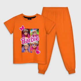 Детская пижама хлопок с принтом Куклы Барби в Кировске, 100% хлопок |  брюки и футболка прямого кроя, без карманов, на брюках мягкая резинка на поясе и по низу штанин
 | Тематика изображения на принте: 90 | 90 е | barbie | барби | ностальгия