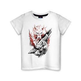 Детская футболка хлопок с принтом Final Fantasy в Кировске, 100% хлопок | круглый вырез горловины, полуприлегающий силуэт, длина до линии бедер | final fantasy |  последняя фантазия | дракон | финал фентези