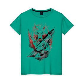 Женская футболка хлопок с принтом Final Fantasy в Кировске, 100% хлопок | прямой крой, круглый вырез горловины, длина до линии бедер, слегка спущенное плечо | final fantasy |  последняя фантазия | дракон | финал фентези
