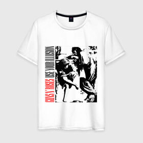 Мужская футболка хлопок с принтом GNR в Кировске, 100% хлопок | прямой крой, круглый вырез горловины, длина до линии бедер, слегка спущенное плечо. | gnr | guns n roses | rock | музыка | музыкальные группы | рок | рок группы