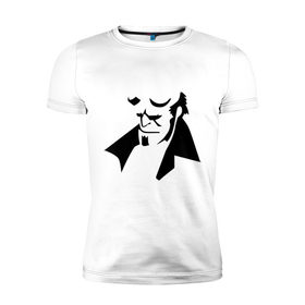 Мужская футболка премиум с принтом Hellboy в Кировске, 92% хлопок, 8% лайкра | приталенный силуэт, круглый вырез ворота, длина до линии бедра, короткий рукав | Тематика изображения на принте: 