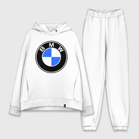 Женский костюм хлопок Oversize с принтом Logo BMW в Кировске,  |  | автобренды | автомобильные | бмв | лого | машина | тачка