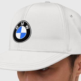 Кепка снепбек с прямым козырьком с принтом Logo BMW в Кировске, хлопок 100% |  | автобренды | автомобильные | бмв | лого | машина | тачка
