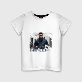 Детская футболка хлопок с принтом Mario Casas в Кировске, 100% хлопок | круглый вырез горловины, полуприлегающий силуэт, длина до линии бедер | 