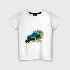 Детская футболка хлопок с принтом toyota cresta в Кировске, 100% хлопок | круглый вырез горловины, полуприлегающий силуэт, длина до линии бедер | 