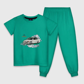Детская пижама хлопок с принтом Honda ACCORD в Кировске, 100% хлопок |  брюки и футболка прямого кроя, без карманов, на брюках мягкая резинка на поясе и по низу штанин
 | honda | honda accord | tourer | хонда аккорд | японские автомобили