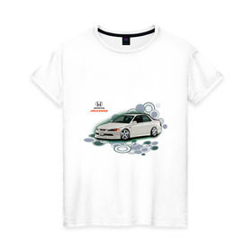 Женская футболка хлопок с принтом Honda ACCORD в Кировске, 100% хлопок | прямой крой, круглый вырез горловины, длина до линии бедер, слегка спущенное плечо | honda | honda accord | tourer | хонда аккорд | японские автомобили