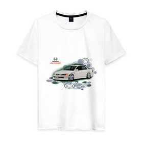 Мужская футболка хлопок с принтом Honda ACCORD в Кировске, 100% хлопок | прямой крой, круглый вырез горловины, длина до линии бедер, слегка спущенное плечо. | Тематика изображения на принте: honda | honda accord | tourer | хонда аккорд | японские автомобили