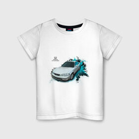 Детская футболка хлопок с принтом Honda INSPIRE в Кировске, 100% хлопок | круглый вырез горловины, полуприлегающий силуэт, длина до линии бедер | honda | tourer | хонда инспайр | японские автомобили