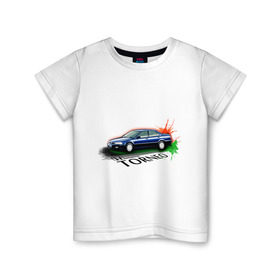 Детская футболка хлопок с принтом Honda TORNEO в Кировске, 100% хлопок | круглый вырез горловины, полуприлегающий силуэт, длина до линии бедер | honda | honda torneo | tourer | хонда | японские автомобили