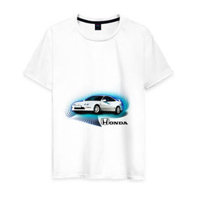 Мужская футболка хлопок с принтом Honda INTEGRA в Кировске, 100% хлопок | прямой крой, круглый вырез горловины, длина до линии бедер, слегка спущенное плечо. | honda interga | tourer | ходна интегра | японские автомобили