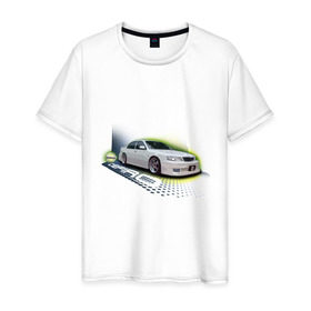 Мужская футболка хлопок с принтом Nissan CEFIRO в Кировске, 100% хлопок | прямой крой, круглый вырез горловины, длина до линии бедер, слегка спущенное плечо. | nissan cefiro | ниссан | ниссан цефиро | японские автомобили