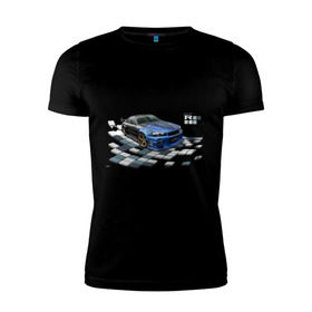 Мужская футболка премиум с принтом Nisan Skyline в Кировске, 92% хлопок, 8% лайкра | приталенный силуэт, круглый вырез ворота, длина до линии бедра, короткий рукав | nissan skyline | tourer | ниссан | скайлайн | японские автомобили