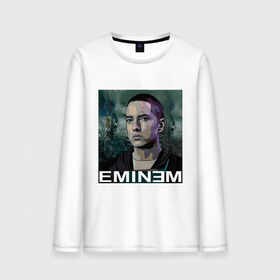 Мужской лонгслив хлопок с принтом постер Eminem в Кировске, 100% хлопок |  | eminm | slim shady | еминем | реп | репчик | рэп