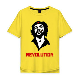 Мужская футболка хлопок Oversize с принтом Che Guevara Revolution в Кировске, 100% хлопок | свободный крой, круглый ворот, “спинка” длиннее передней части | че гевара