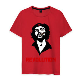 Мужская футболка хлопок с принтом Che Guevara Revolution в Кировске, 100% хлопок | прямой крой, круглый вырез горловины, длина до линии бедер, слегка спущенное плечо. | че гевара