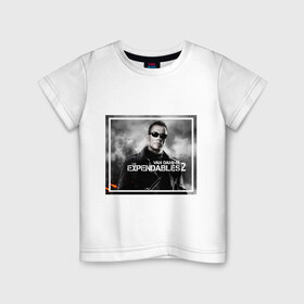 Детская футболка хлопок с принтом Van Damme в Кировске, 100% хлопок | круглый вырез горловины, полуприлегающий силуэт, длина до линии бедер | expendables 2 | van damme | ван дамм | кино | неудержимые | фильмы