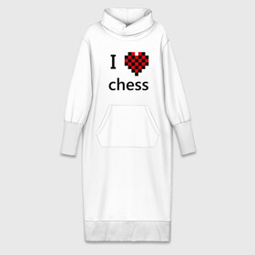 Платье удлиненное хлопок с принтом I love chess в Кировске,  |  | chess | i love chess | шахматы | я люблю шахматы
