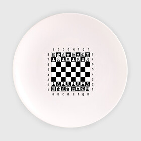 Тарелка с принтом Шахматная достка в Кировске, фарфор | диаметр - 210 мм
диаметр для нанесения принта - 120 мм | Тематика изображения на принте: шахматист | шахматная доска | шахматы