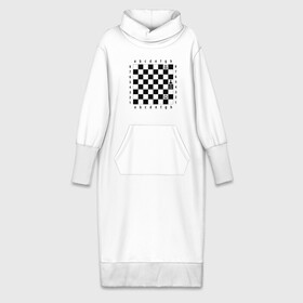 Платье удлиненное хлопок с принтом Шахматная комбинация 1 в Кировске,  |  | комбинация | шахматист | шахматная доска | шахматы