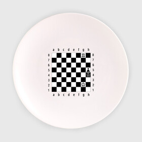 Тарелка с принтом Шахматная комбинация 1 в Кировске, фарфор | диаметр - 210 мм
диаметр для нанесения принта - 120 мм | комбинация | шахматист | шахматная доска | шахматы