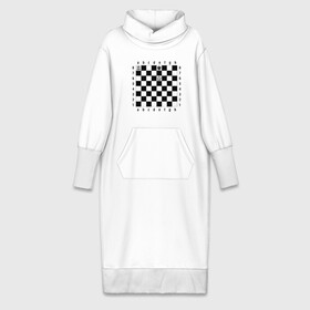 Платье удлиненное хлопок с принтом Комбинация шах и мат в Кировске,  |  | checkmate | мат | шах | шах и мат | шахматист | шахматная доска | шахматы