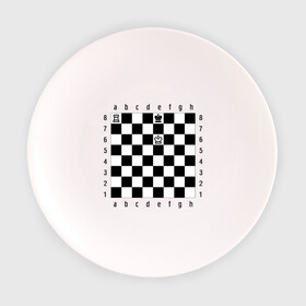 Тарелка с принтом Комбинация шах и мат в Кировске, фарфор | диаметр - 210 мм
диаметр для нанесения принта - 120 мм | checkmate | мат | шах | шах и мат | шахматист | шахматная доска | шахматы