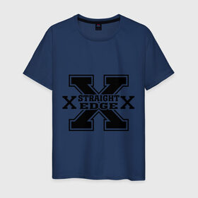 Мужская футболка хлопок с принтом Streght edge (sXe) (2) в Кировске, 100% хлопок | прямой крой, круглый вырез горловины, длина до линии бедер, слегка спущенное плечо. | streght edge | sxe | меломанам | музыка