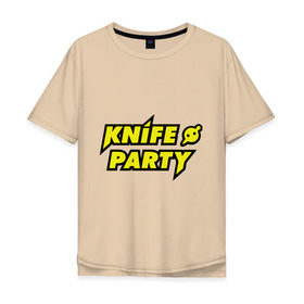 Мужская футболка хлопок Oversize с принтом Knife party в Кировске, 100% хлопок | свободный крой, круглый ворот, “спинка” длиннее передней части | dubstep | вечеринка | даб степ | дабстеп | музыка