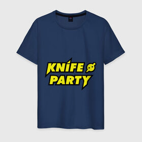 Мужская футболка хлопок с принтом Knife party в Кировске, 100% хлопок | прямой крой, круглый вырез горловины, длина до линии бедер, слегка спущенное плечо. | dubstep | вечеринка | даб степ | дабстеп | музыка