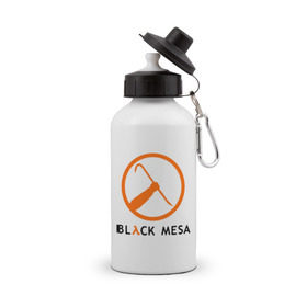 Бутылка спортивная с принтом Black mesa Orange logo в Кировске, металл | емкость — 500 мл, в комплекте две пластиковые крышки и карабин для крепления | black mesa | игры | компьютерные игры