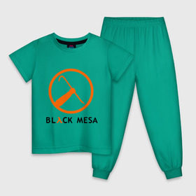 Детская пижама хлопок с принтом Black mesa Orange logo в Кировске, 100% хлопок |  брюки и футболка прямого кроя, без карманов, на брюках мягкая резинка на поясе и по низу штанин
 | Тематика изображения на принте: black mesa | игры | компьютерные игры