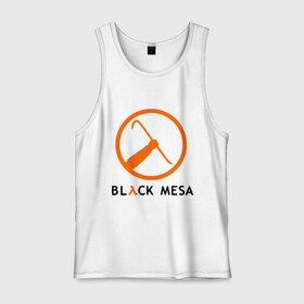 Мужская майка хлопок с принтом Black mesa Orange logo в Кировске, 100% хлопок |  | Тематика изображения на принте: black mesa | игры | компьютерные игры