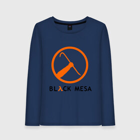 Женский лонгслив хлопок с принтом Black mesa Orange logo в Кировске, 100% хлопок |  | Тематика изображения на принте: black mesa | игры | компьютерные игры