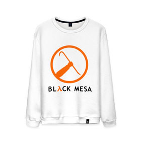 Мужской свитшот хлопок с принтом Black mesa Orange logo в Кировске, 100% хлопок |  | Тематика изображения на принте: black mesa | игры | компьютерные игры