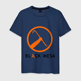 Мужская футболка хлопок с принтом Black mesa Orange logo в Кировске, 100% хлопок | прямой крой, круглый вырез горловины, длина до линии бедер, слегка спущенное плечо. | black mesa | игры | компьютерные игры