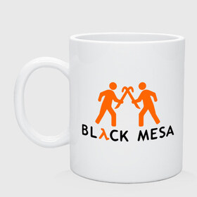 Кружка с принтом Black mesa Orange men в Кировске, керамика | объем — 330 мл, диаметр — 80 мм. Принт наносится на бока кружки, можно сделать два разных изображения | black mesa | игры | компьютерные игры