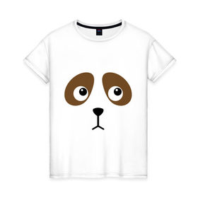 Женская футболка хлопок с принтом Грустная собачка в Кировске, 100% хлопок | прямой крой, круглый вырез горловины, длина до линии бедер, слегка спущенное плечо | грустная собачка | животные | картинки | собака