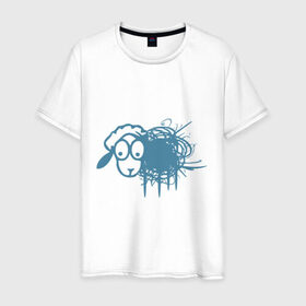 Мужская футболка хлопок с принтом Хабра - овечка в Кировске, 100% хлопок | прямой крой, круглый вырез горловины, длина до линии бедер, слегка спущенное плечо. | хабра   овечка