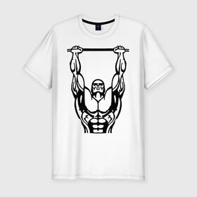 Мужская футболка премиум с принтом Street Workout K-ntxt в Кировске, 92% хлопок, 8% лайкра | приталенный силуэт, круглый вырез ворота, длина до линии бедра, короткий рукав | work out | workout | ворк аут | воркаут | спорт