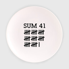 Тарелка 3D с принтом Sum 41 black в Кировске, фарфор | диаметр - 210 мм
диаметр для нанесения принта - 120 мм | sum 41 | музыка | панк рок | рок | сам 41