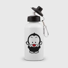 Бутылка спортивная с принтом Веселая обезьянка в Кировске, металл | емкость — 500 мл, в комплекте две пластиковые крышки и карабин для крепления | веселая | веселая обезьянка | животные | обезьяна | обезьянка | прикольные картинки